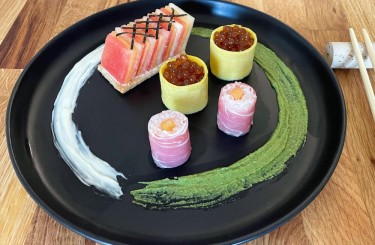 Sushi Neu - Sushi Neu: Melonen-Nigiri, Parma-Maki, Whisky-Kaviar
Restaurant: OPUS V