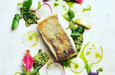 Zander mit Hirse und Radieschen - Schonend gegarter Zander mit Hirse und Radieschen
Restaurant: Geheime Specerey